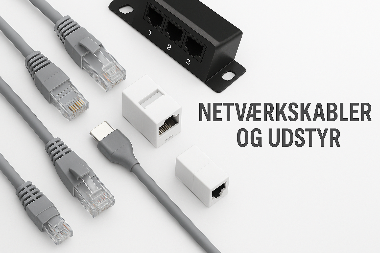 Netværkskabler og udstyr